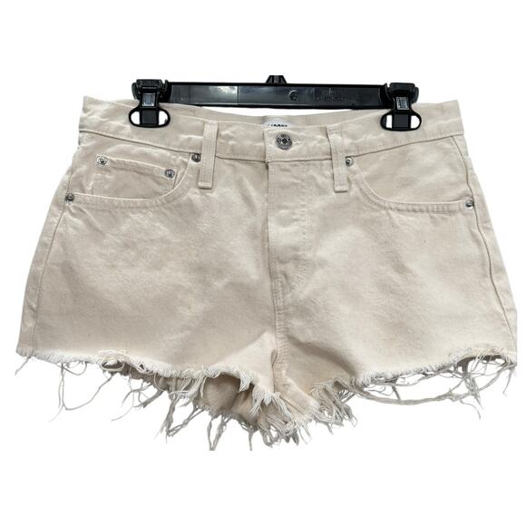RE/DONE Mid Rise Relaxed Shorts in Cream - Size 26 - NWT - Picture 1 of 4